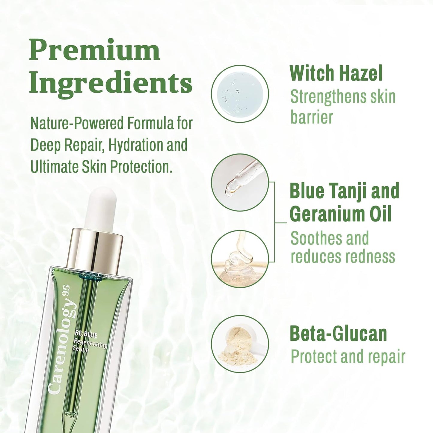 Carenology 95 RE Blue Regenerating Serum - 1.7 FL OZ | Revitalize and Restore Skin