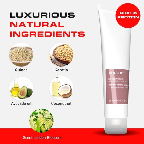 Arrojo Hair Repair Treatment - 5.1 Fl Oz | Cruelty-Free Keratin Conditioner Mask for Dry, Damaged Hair