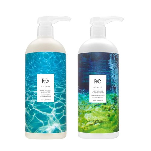 R+Co Atlantis Moisturizing B5 Shampoo & Conditioner Set - Deep Hydration & Repair for Dry Hair - 33.8 oz (Pack of 2)