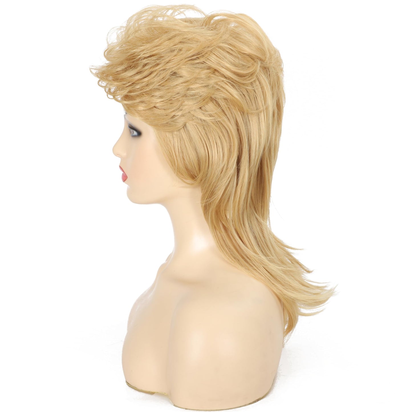 Daiaces Blond Mullet Wigs for Women 80s Rocker Wig Costumes Fancy Party Cosplay Halloween Wig