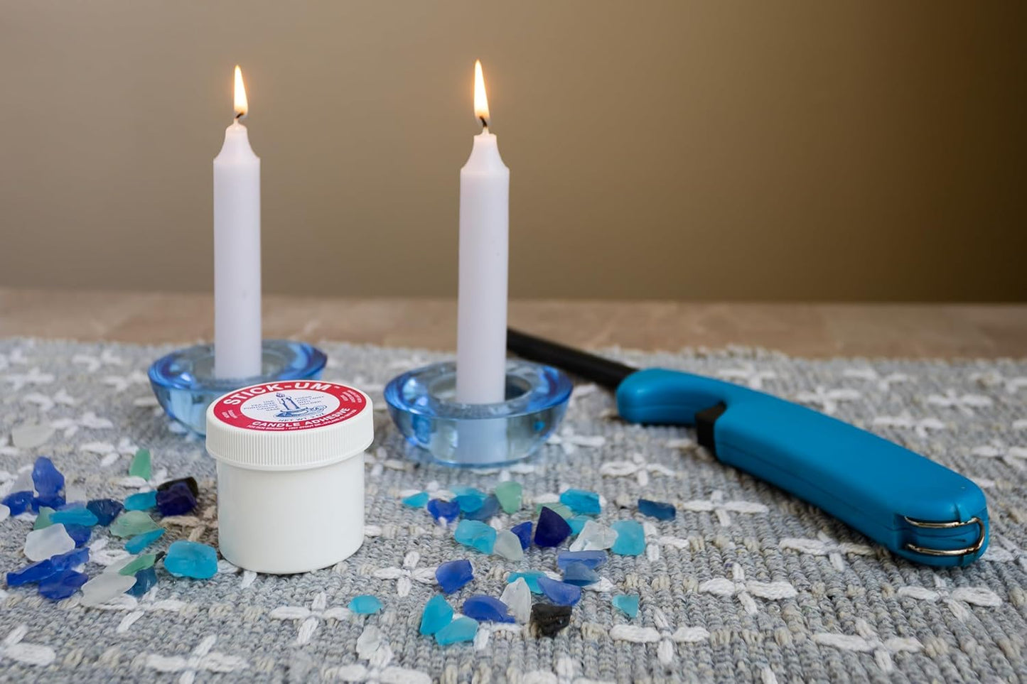 Fox Run Candle Adhesive - 2 Ounces of Stick-Um Holder Dots for Secure Candle Placement