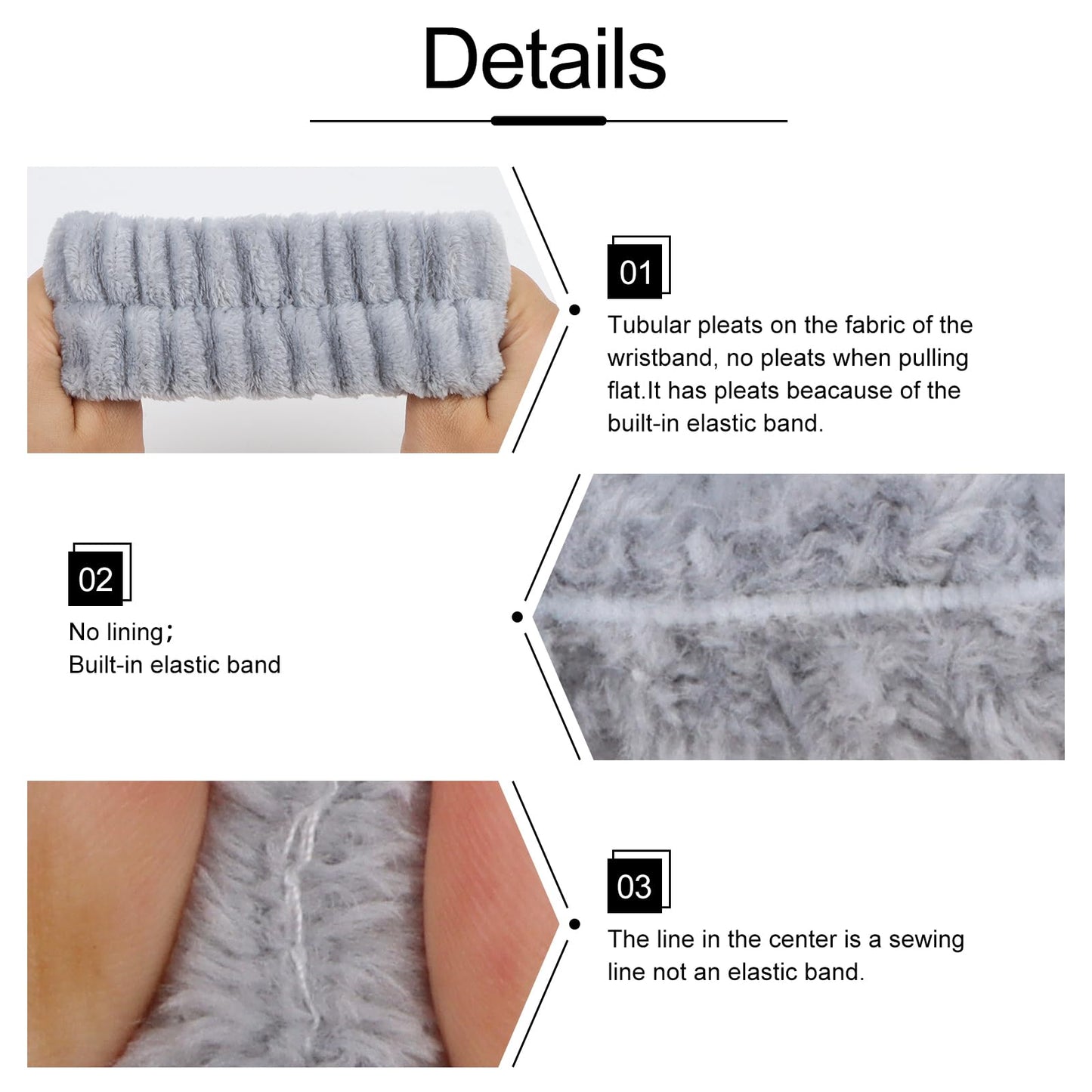 WHAVEL 6PCS Spa Headband and Wristband Set, Face Wash Headband Makeup Skincare Headband Wrist Bands for Washing Face