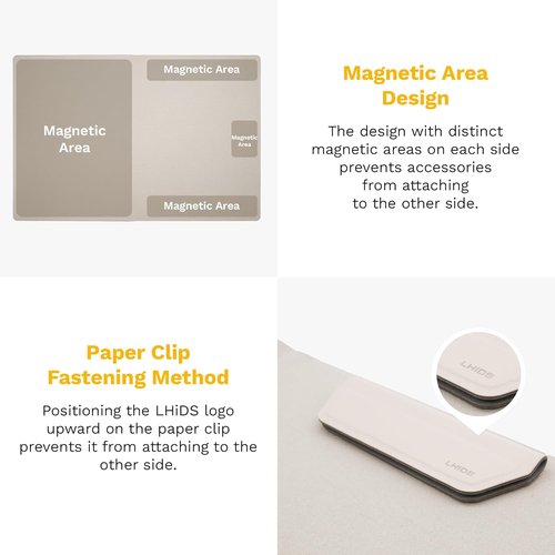 LHiDS Magnetic Business Portfolio | A5 Resume Padfolio with Clipboard & Card Holder - Apricot Color