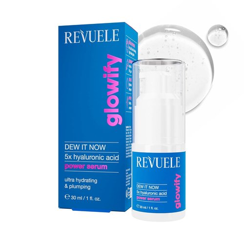 Revuele Dew It Now Power Serum - Hydrating Facial Serum with 5 Hyaluronic Acids & Panthenol | 1 fl. oz - Vegan & Cruelty-Free
