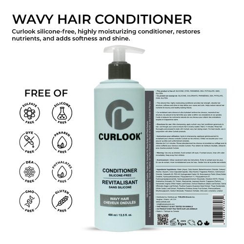 Regine Switzerland Wavy Hair Conditioner - Silicone-Free Formula for Softness & Shine | 400ml (13.5 oz)