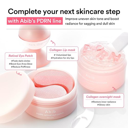 Abib Pink Me Up PDRN 3-Step Glow Kit - Overnight Firming Jelly Mask & Eye Patches | Korean Skincare Set for Radiant Skin