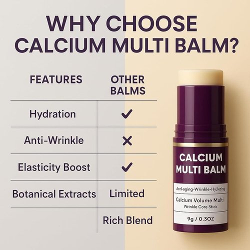 Calcium Volume Multi Balm by 3Pcs - Intensive Moisturizing & Firming Cream for Face, Eyes & Neck