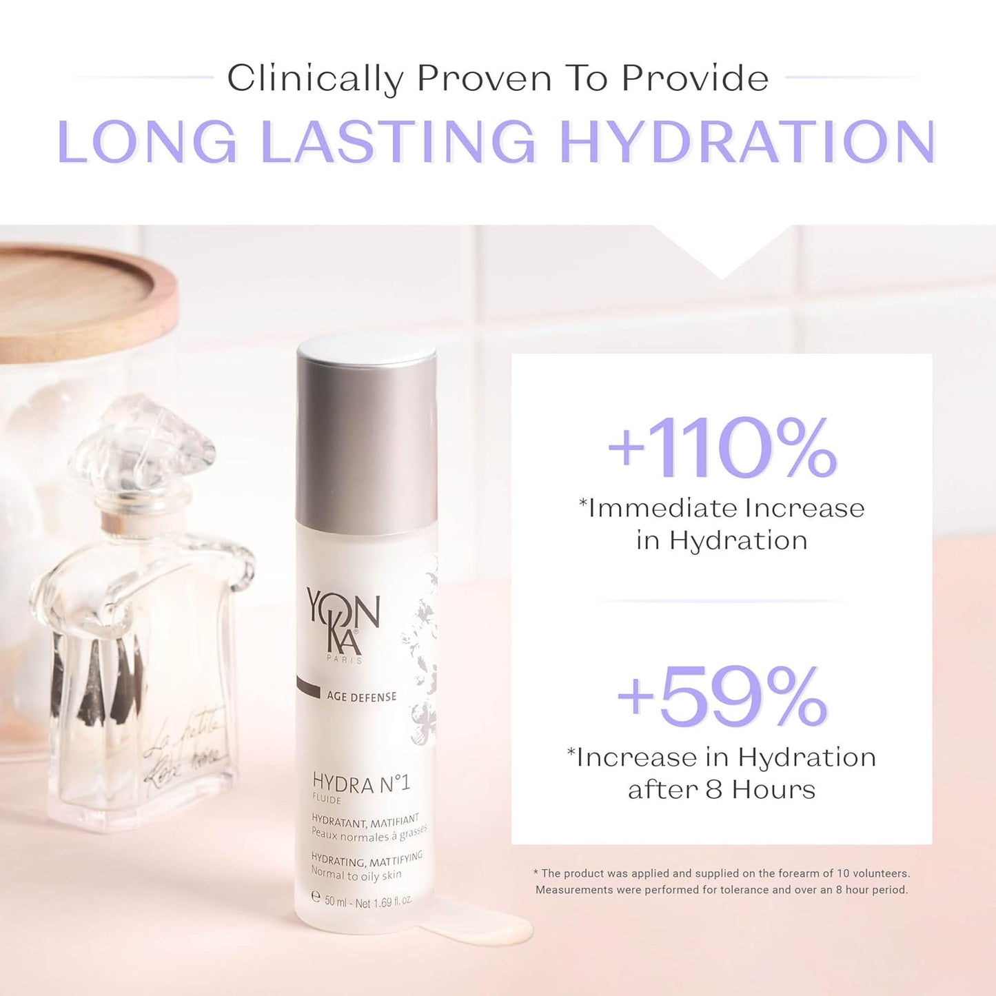 Yon-Ka Hydra No.1 Fluide - Lightweight Age Defense Moisturizer with Hyaluronic Acid | 1.69 fl oz | Paraben-Free for Normal & Oily Skin