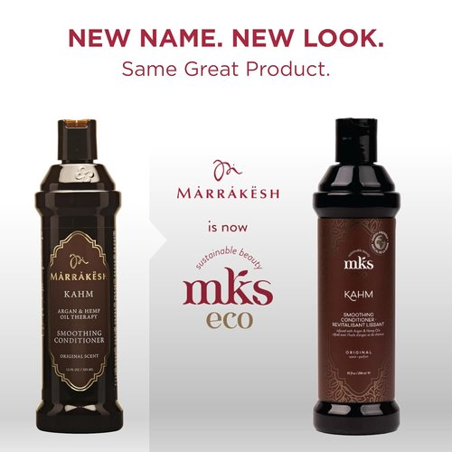 MKS Eco Kahm Smoothing Conditioner - Detangle & Moisturize Hair with Argan Oil | Vegan & Cruelty-Free