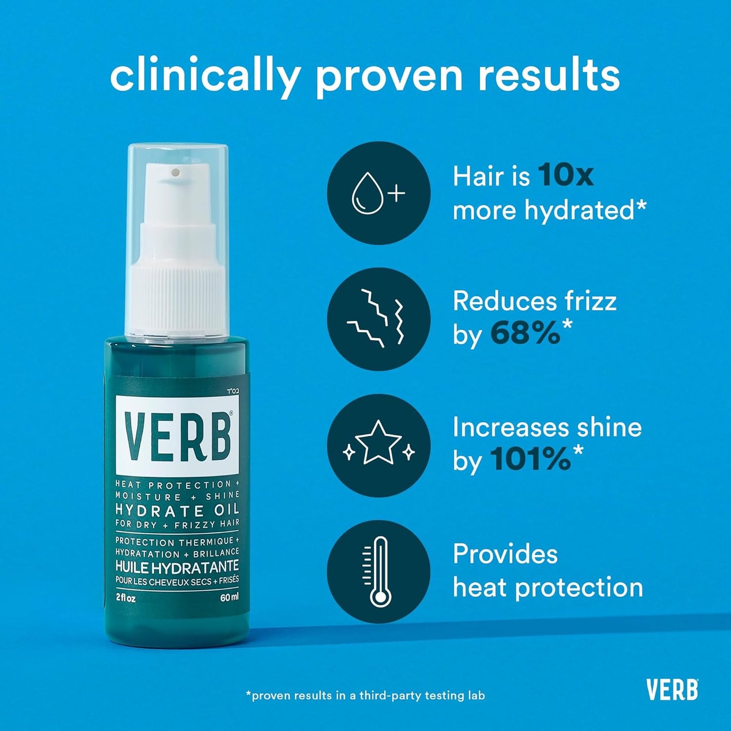 VERB Hydrate Oil - Moisturizing Shine Booster - Smooths Frizz & Protects Heat - Amber + Warm Jasmine Scent