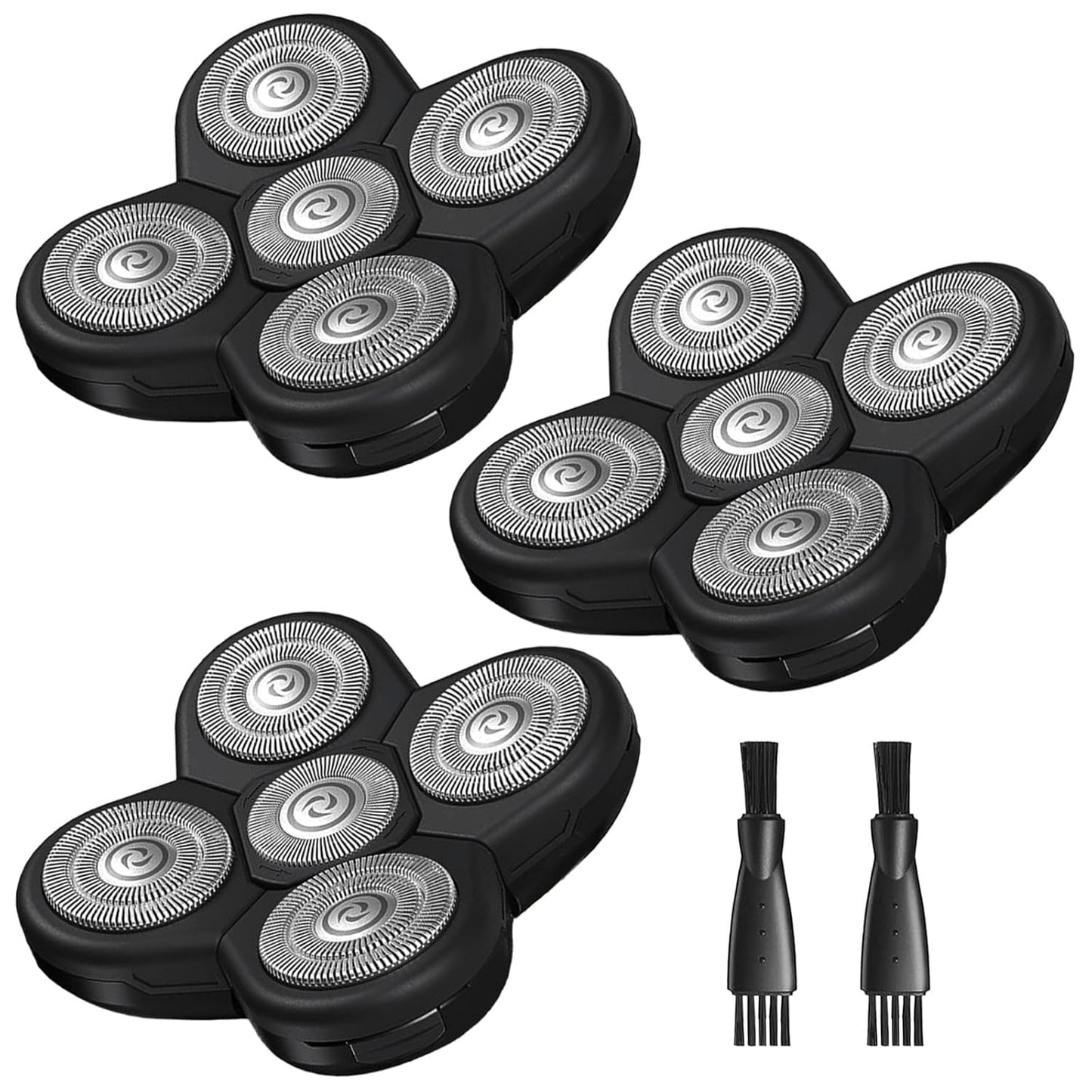 Skiennix Replacement Blades for Electric Head Shaver - Quick Install, Durable Stainless Steel - 3-Pack for Close, Bump-Free Shave