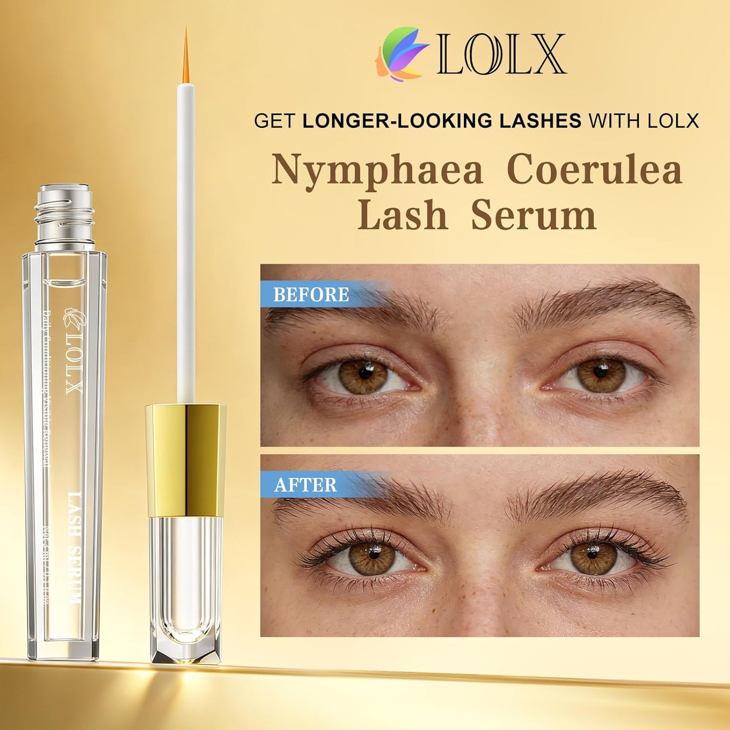 Skiennix Lash Serum - Peptide Infused Formula for Rapid Eyelash Growth | 3 mL for Sensitive Eyes