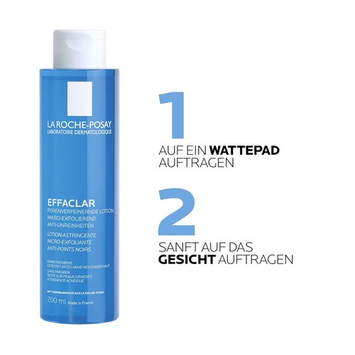 La Roche-Posay Effaclar Astringent Face Toner - Exfoliating LHAs for Oily Skin | Minimize Pores & Smooth Texture