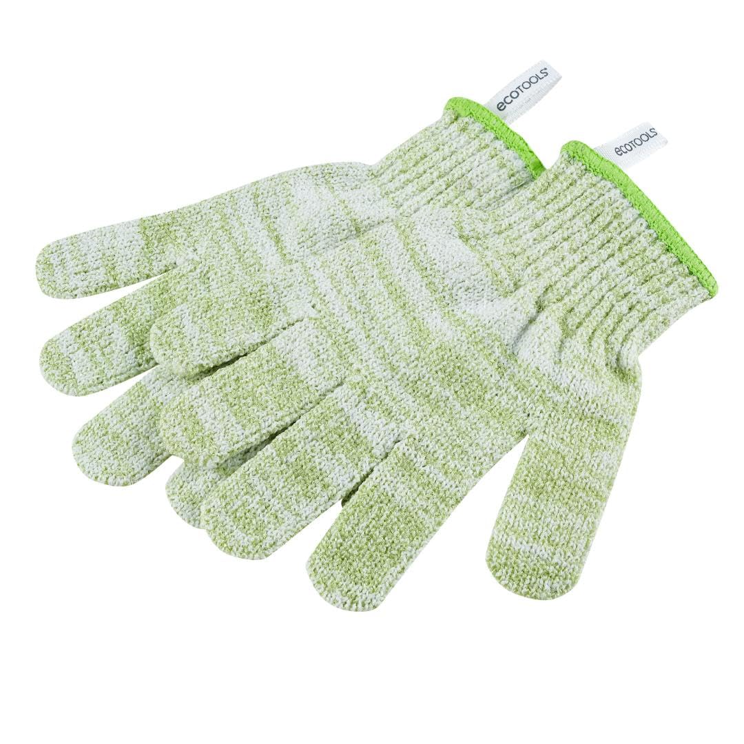 EcoTools Bath + Shower Gloves 6 Pack, Exfoliating Gloves Remove Dead Skin & Cleanse The Whole Body, Bath Gloves To Scrub & Hydrate, Self-Tanner Application Prep, Cruelty Free, (12 Gloves Total)