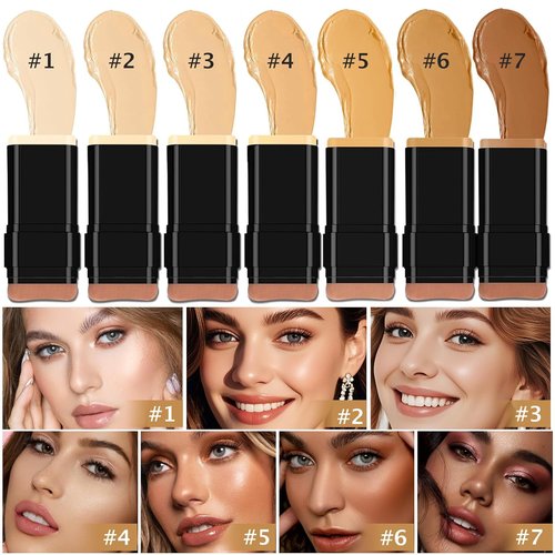 Regine Switzerland Foundation Stick - Dual-Ended 2-in-1 Longwear & Waterproof Concealer for Dark Circles & Blemishes - 2.09 oz (04#)
