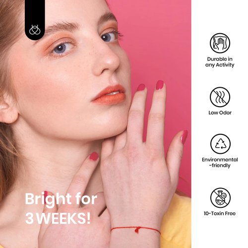 Beetles Pink Gel Polish - Strawberry Cocktail 15ML/0.51Fl Oz, Light Pink Gel Nail Polish, Soak Off UV LED Lamp Nail Art, Long-Lasting Manicure Salon DIY Home Spring Nails - Gifts for Her