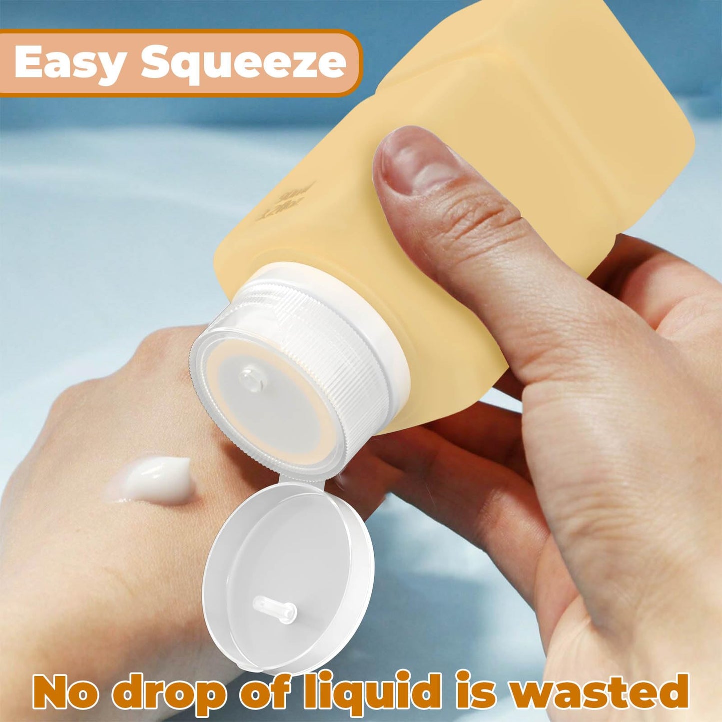 Travel Bottles for Toiletries, TSA Approved Travel Size Containers for Shampoo Conditioner Lotion Body Wash, BPA Free Travel Toiletry Bottles With Clear Toiletry Bag, Cleaning Brush Label (4 Pack)