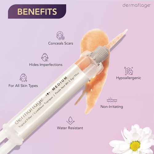 Dermaflage Scar Filler Refill - 4 Applicators for Flawless Skin Coverage