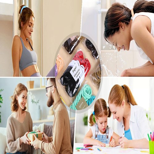 Hair Ties 100 Pcs Ponytail Holders Seamless No Damage Thick Hair Accessories for Women, Girls, Men - Hair Bands