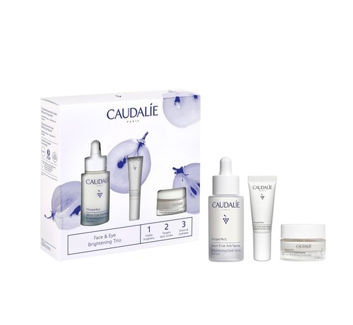 Caudalie Dark Spot Brightening Trio - Vinoperfect Serum + 2 Travel-Size Skin Care Essentials