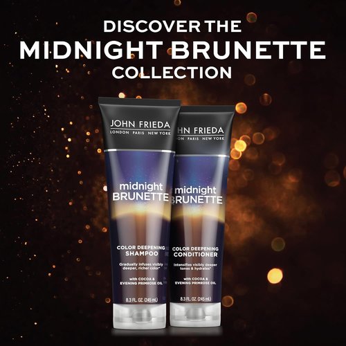 John Frieda Midnight Brunette Conditioner - Deepening Formula to Enhance Brunette Tones | 8.3 Oz