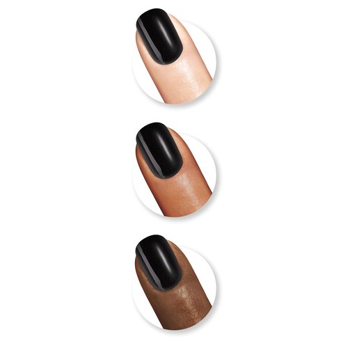 Sally Hansen Miracle Gel Salon Quality Nail Polish | Gel-Like Formula, Two-Step System, No UV Light Needed, Long Lasting | Opaque, | Opaque, Glossy | 849 Onyx-Pected | Black Nail Polish