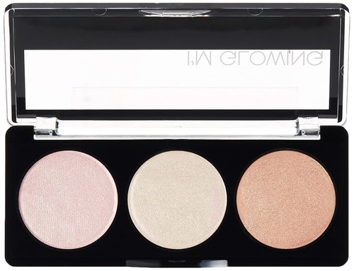 Palladio I'm Glowing Highlighting Palette - High Pigment Bronzer Powder Set | Neutral Shimmery Colors