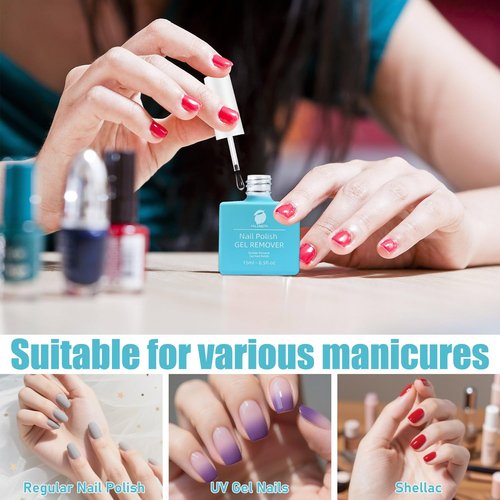 Quick Gel Nail Polish Remover - Effortless 3-Minute Removal Without Soaking | 15ml, 2-Pack
