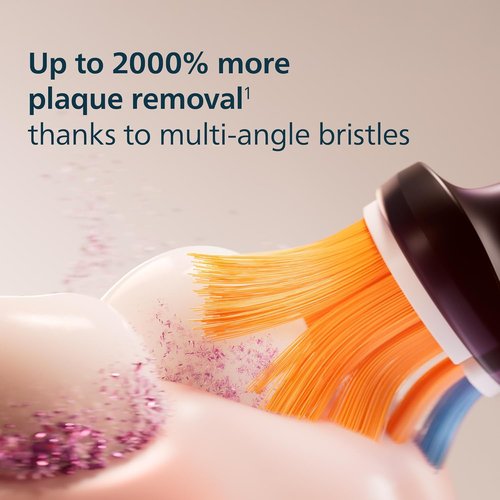 Philips Sonicare A3 All-in-One Electric Toothbrush Heads - Genuine Replacement, Black, 2 Pack, HX9092/95