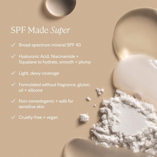 ILIA - Super Serum Skin Tint SPF 40 | Lightweight, Non-Comedogenic Formula for Hydration & Blue Light Protection (Balos ST3, 1 fl oz | 30 ml)