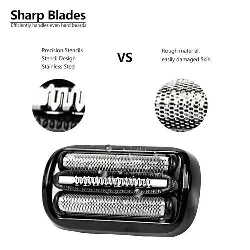 Braun 53B-Series Replacement Head - Compatible Foil & Cutter for Series 5 & 6 Electric Shavers