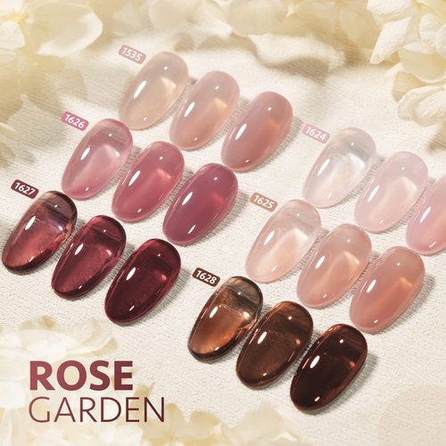 GAOY Jelly Gel Nail Polish Kit - 6 Transparent Nude & Pink Shades for Salon Quality Manicure | DIY Nail Art