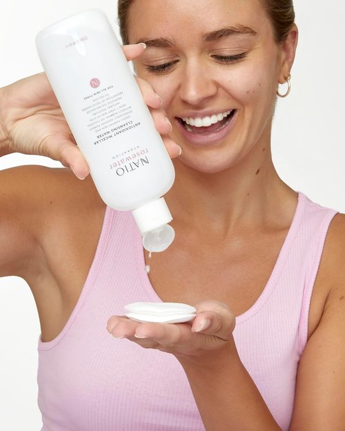 Natio Australia Rosewater Micellar Cleansing Water - Hydrating Makeup Remover for All Skin Types | 8.4 oz