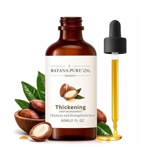Batana Oil for Hair Growth - 100% Pure & Organic Cold-Pressed Treatment | Strengthens & Restores Hair - 60ml/2 FL.OZ
