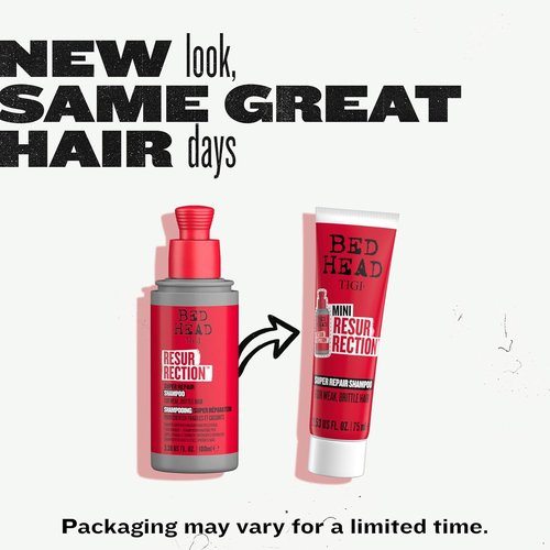 Bed Head by TIGI Resurrection Super Repair Shampoo - Nourishing Repair for Dry, Damaged Hair | Travel Mini 2.53 fl oz