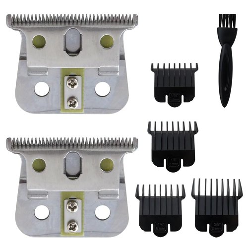 Andis Replacement T Liner Clipper Blades - Durable 2PC Set for GTX GTO GO & Blackouts | Silver Finish