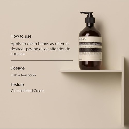 Aesop Reverence Aromatique Hand Balm - Rich, Skin-Softening Hydration | Vegan & Cruelty-Free | 16.9 oz