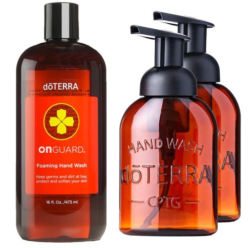 doTERRA On Guard Foaming Hand Wash - 16 Oz with Two Convenient Dispensers for Germ Protection