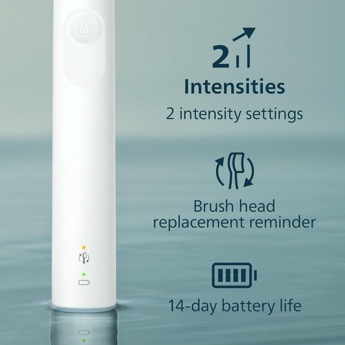 Philips Sonicare 4100 Series Electric Toothbrush - Advanced Sonic Technology, Pressure Sensor, White | Model HX3681/23
