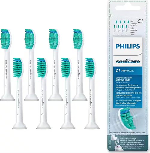 Philips Sonicare ProResults Replacement Brush Heads - Standard HX6018/07 - 8 Pack for Optimal Oral Care