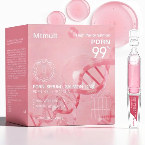 Mtmult Salmon DNA PDRN Serum - Anti-Aging Ampoule with 99% Salmon DNA, Collagen & Hyaluronic Acid | 0.05 fl. oz x 30e