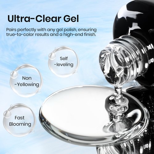 Beetles Blooming Gel 15ml Clear Uv Led Aura Nails Gel Polish for Spreading Effect Marble Natural Stone Watercolor Floral Print Soak off Diy Nail Art Design Manicure Gift for Women