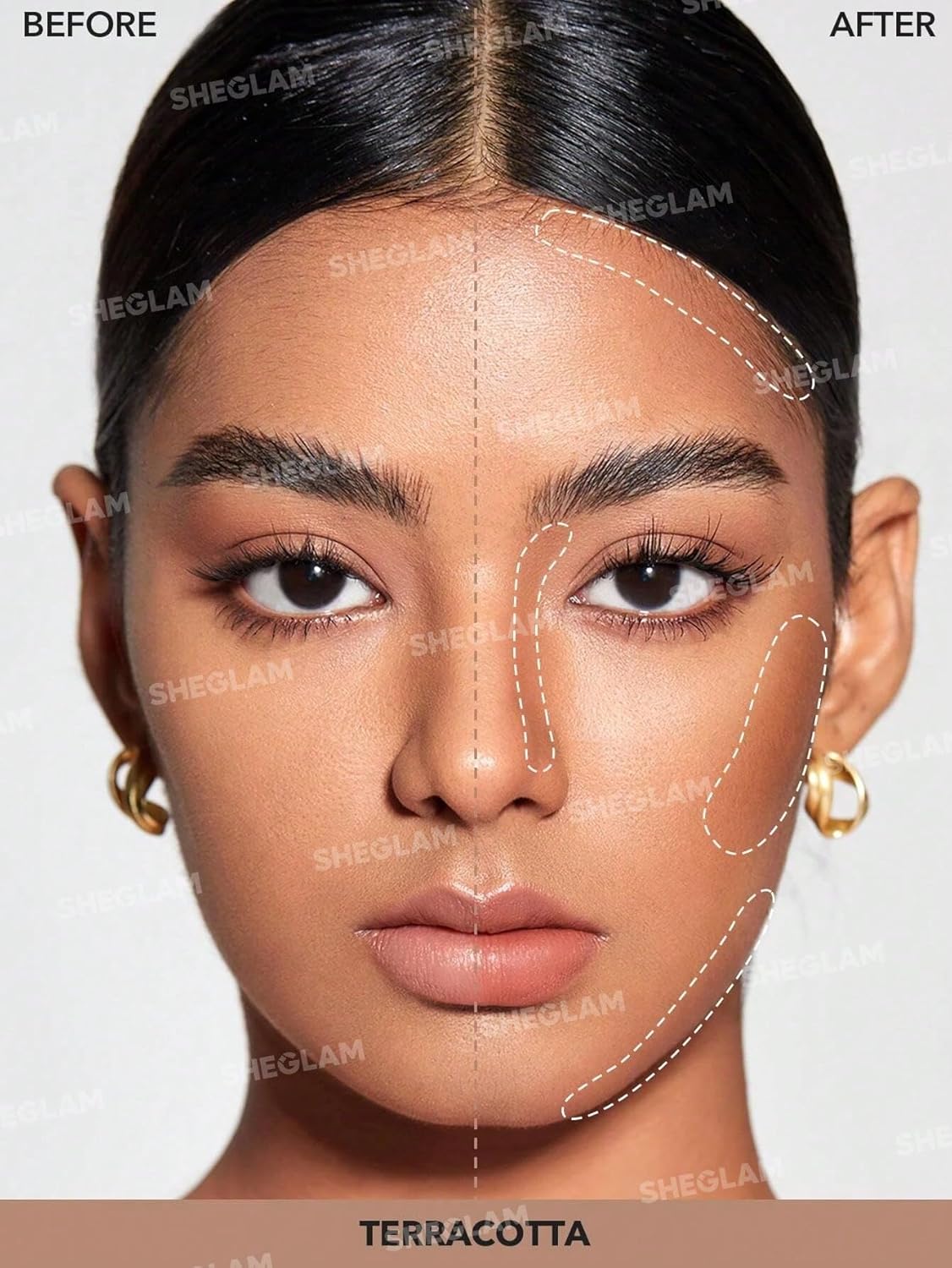 SheGlam Snatch 'n' Define Cream Contour Stick - Long Lasting, Highly Pigmented Face Bronzer in Terracotta