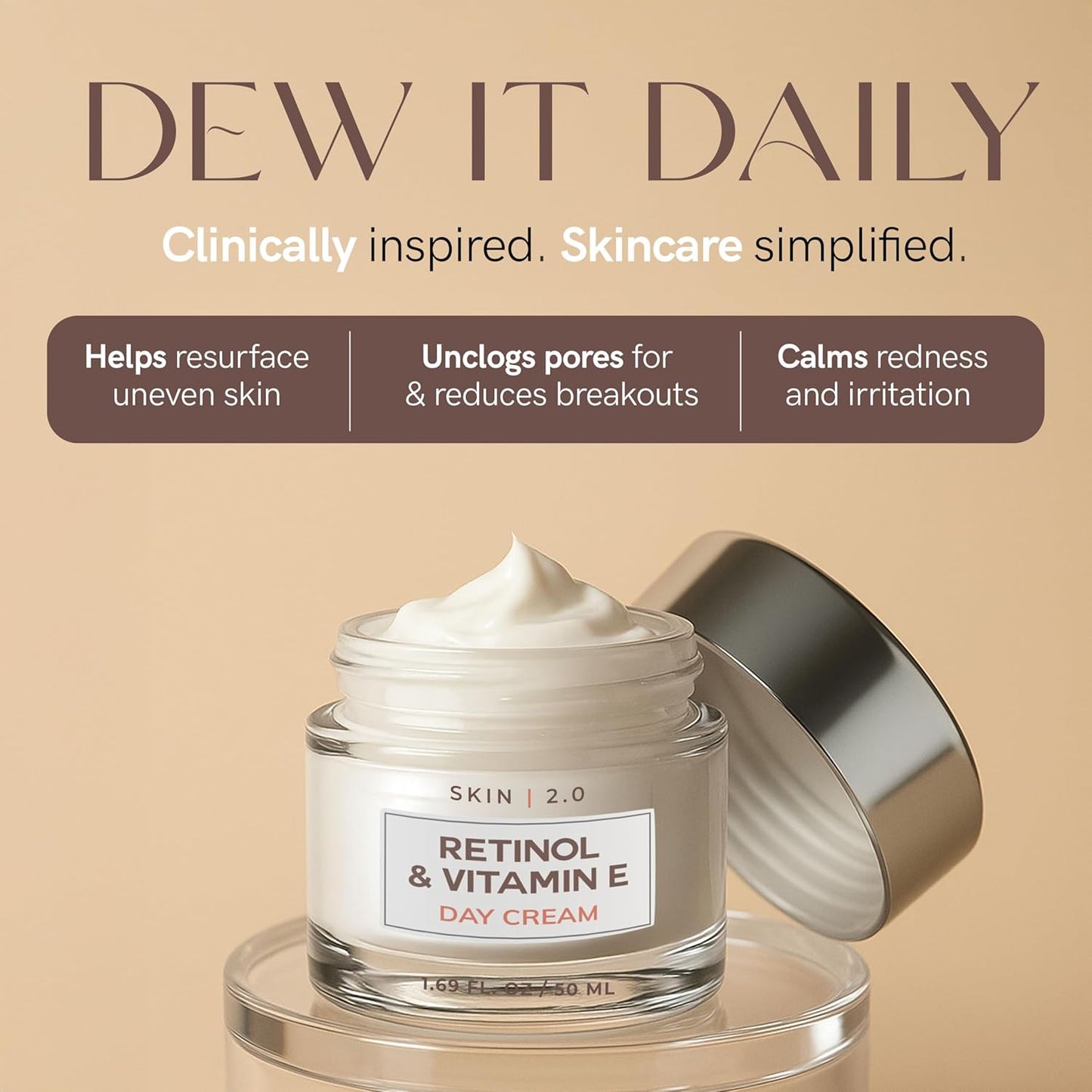 Vitamin C & Collagen Face Moisturizer - Dermatologist Tested, Anti-Aging, Skin Tightening - Brightening, Clean Beauty, Cruelty-Free, Korean Skincare for All Skin Types - 1.69 Fl oz