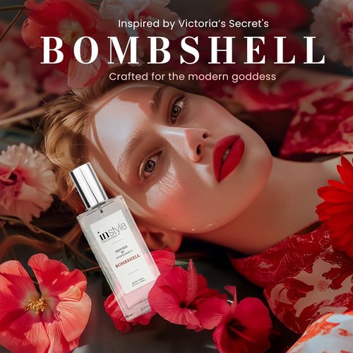 Instyle Fragrances | Women's Eau de Toilette Inspired by Victoria's Secret Bombshell - Clean & Vegan, 3.4 Fl Oz