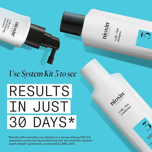 Nioxin System 3 Hair Thickening Shampoo - Nourish Colored & Damaged Hair | Strengthen with Niacinamide & Biotin