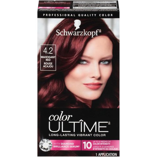 Schwarzkopf Color Ultime Hair Dye - Permanent Mahogany Red | Intense Fade-Resistant Color, Covers Grays