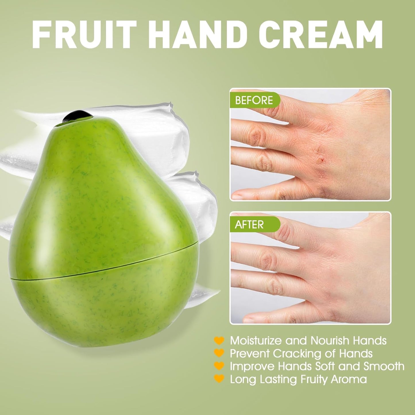 Skiennix 6 Pack Moisturizing Hand Cream Set - Nourishing Lotion for Dry Hands | 1.06 Oz (Pear)