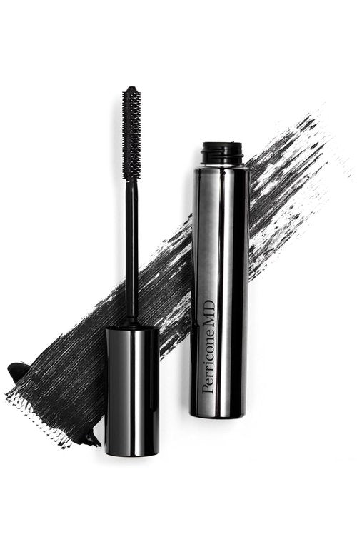 Perricone MD No Makeup Mascara - 2-in-1 Lash Treatment & Makeup - Cruelty-Free, Vegan, Soft Black - Double-Sided Brush for Volume & Length