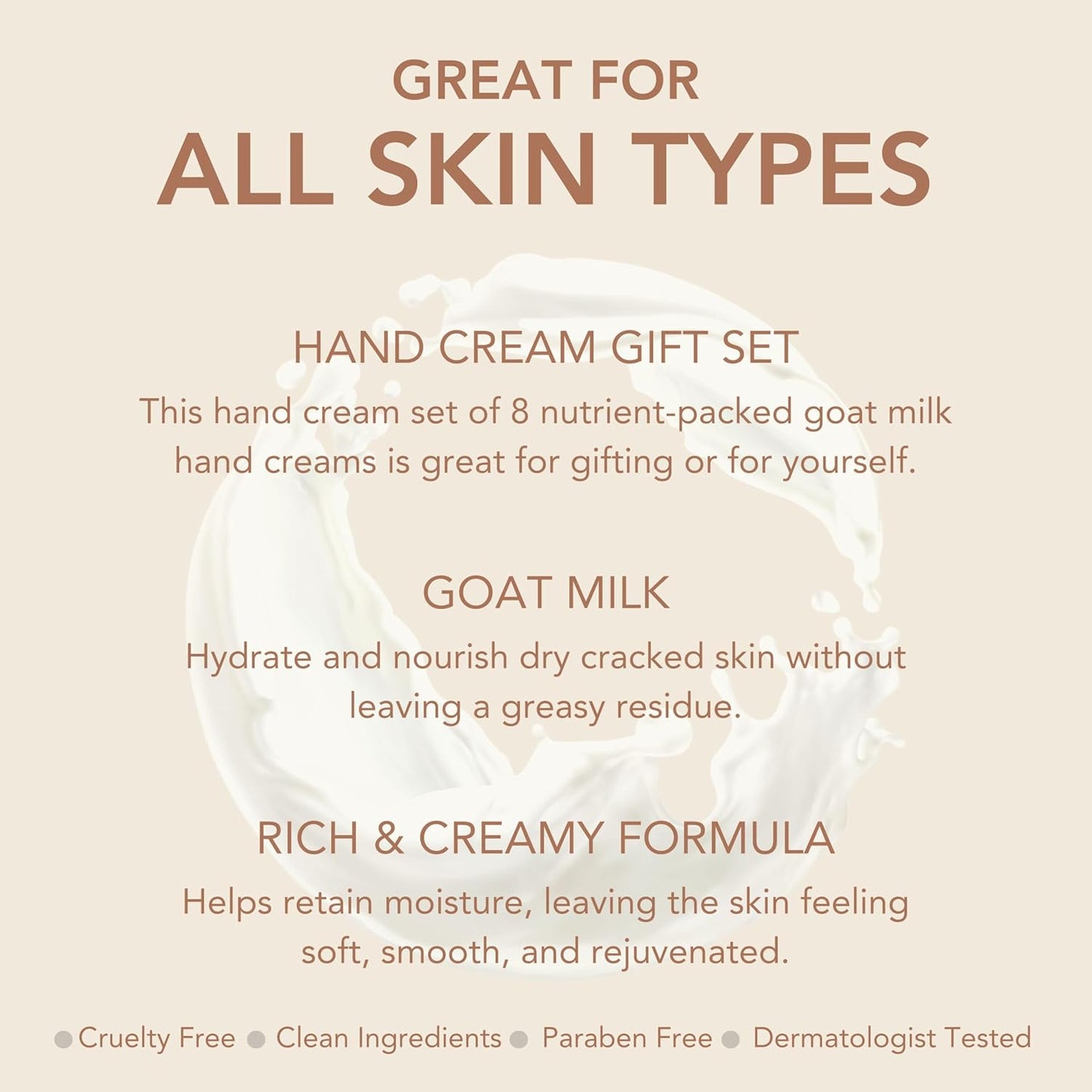 Dionis Goat Milk Hand Cream - Nourishing Moisturizer | 1 oz Size, Pack of 8